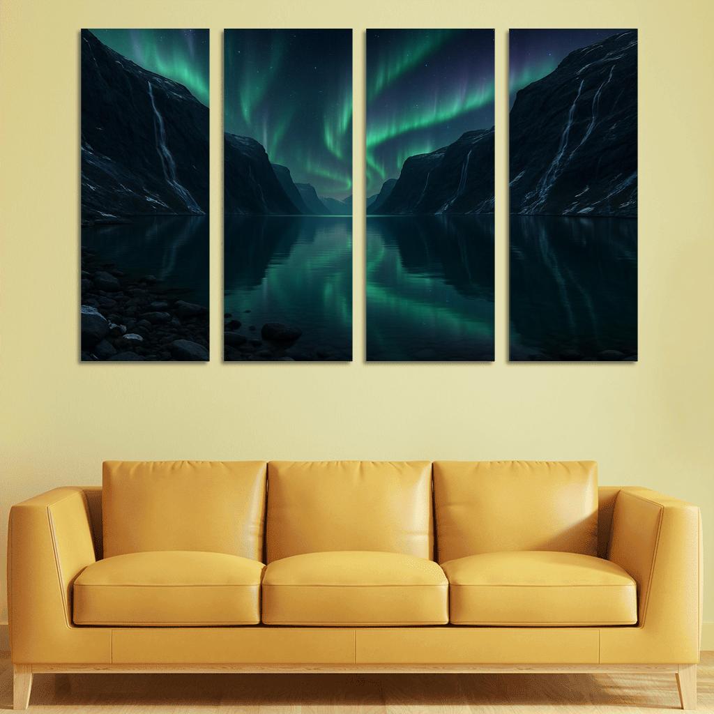 Celestial Aurora Above Crystal Fjord decor