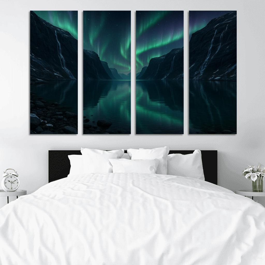 Celestial Aurora Above Crystal Fjord decor