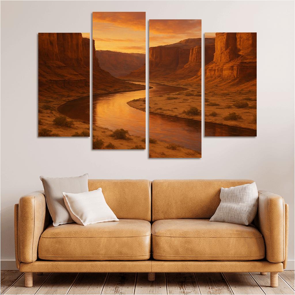 Amber Dunes At The Quiet Canyon Bend decor