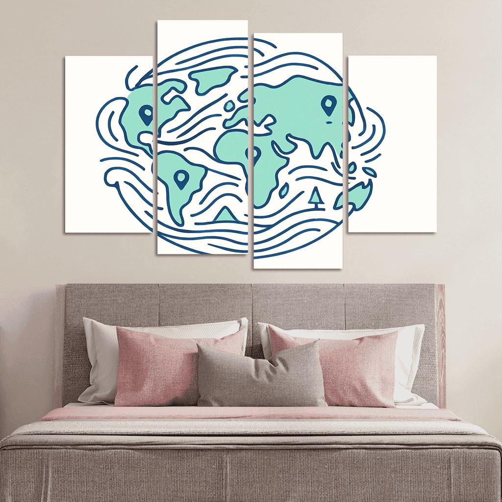 Tidal Atlas Of Everway canvas paintings frame