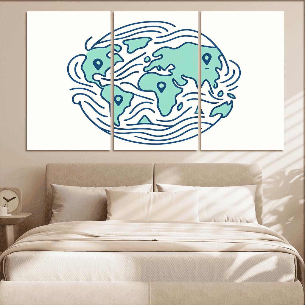 Tidal Atlas Of Everway canvas paintings frame