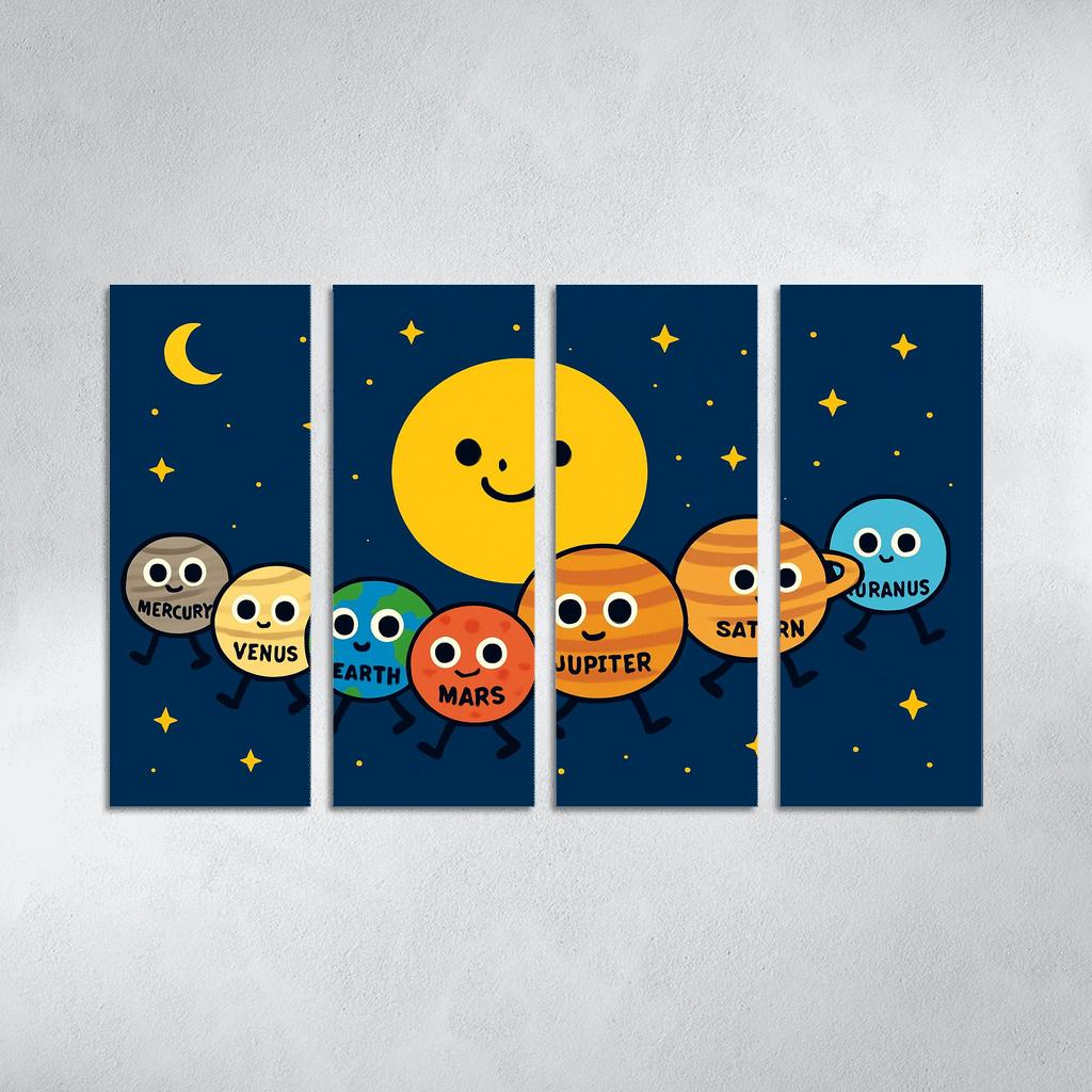 Solar System Parade modern paintings frame