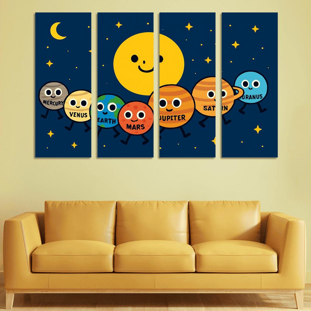Solar System Parade modern paintings frame