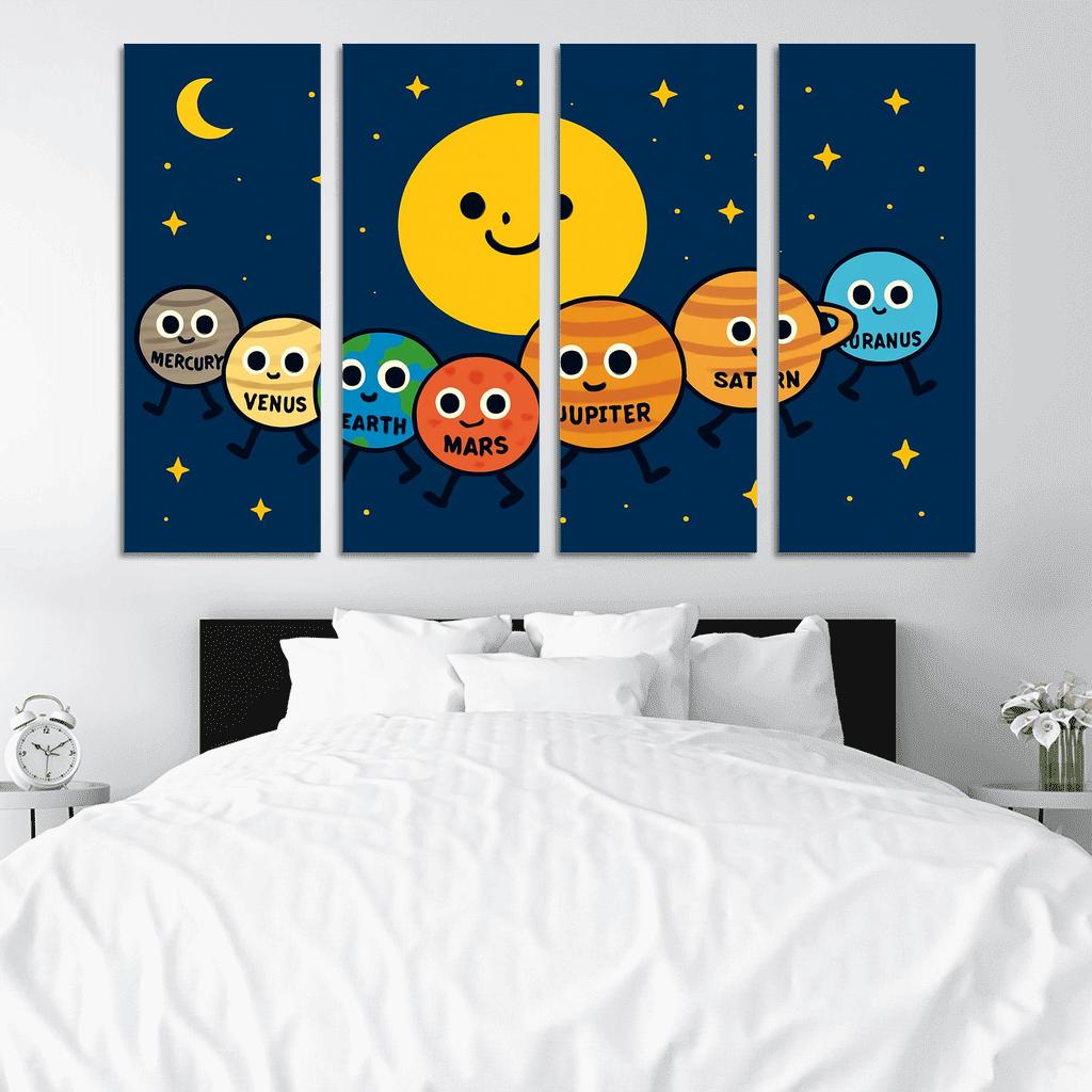 Solar System Parade modern paintings frame