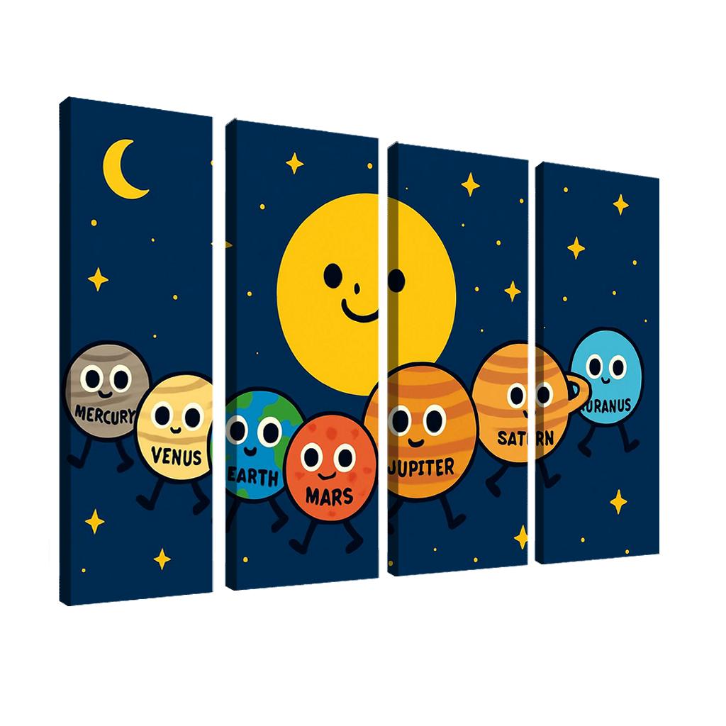 Solar System Parade modern paintings frame