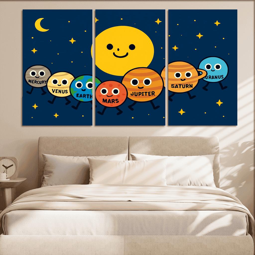 Solar System Parade modern paintings frame