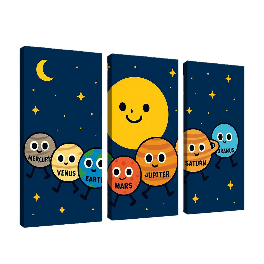 Solar System Parade modern paintings frame