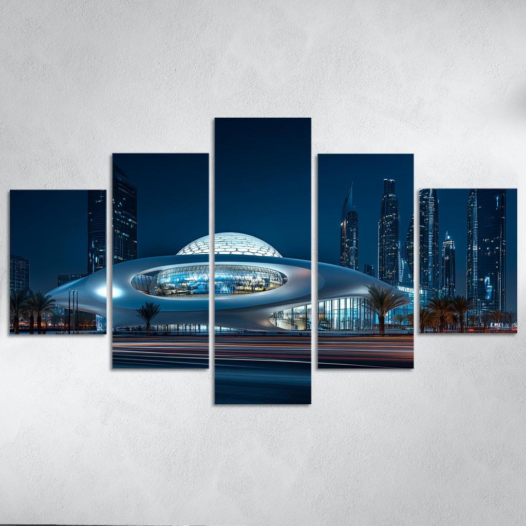 Museum Of The Future Dubai Night Skyline View one-piece frames