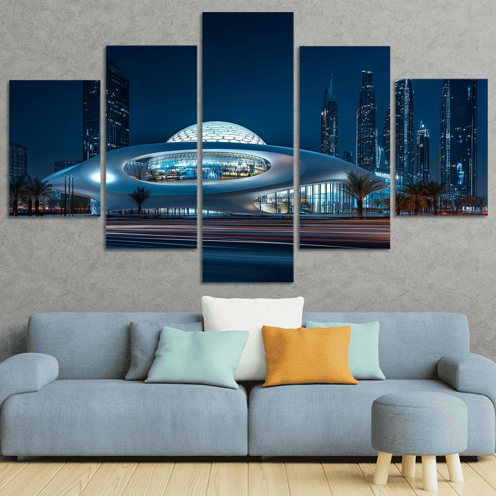 Museum Of The Future Dubai Night Skyline View one-piece frames