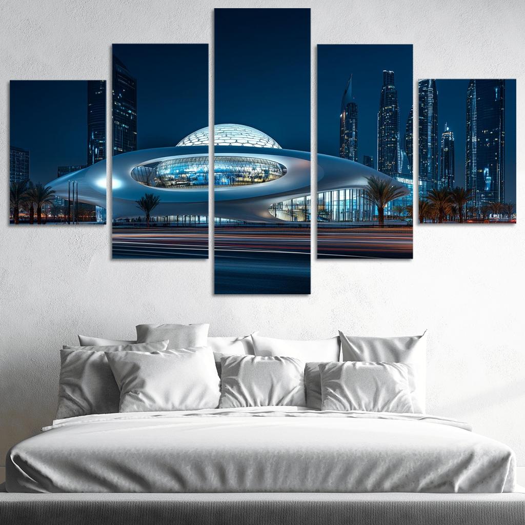 Museum Of The Future Dubai Night Skyline View one-piece frames