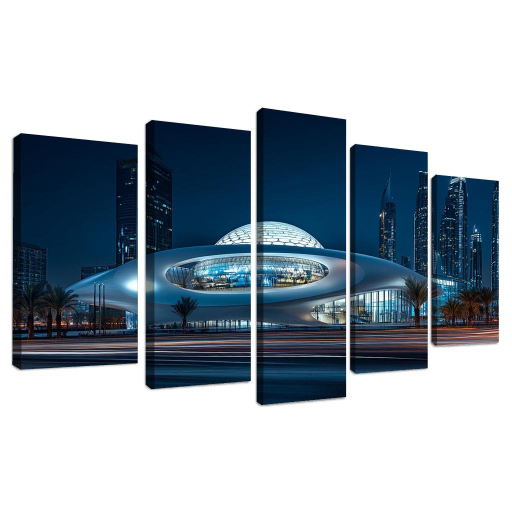Museum Of The Future Dubai Night Skyline View one-piece frames
