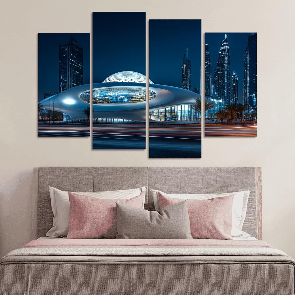 Museum Of The Future Dubai Night Skyline View one-piece frames