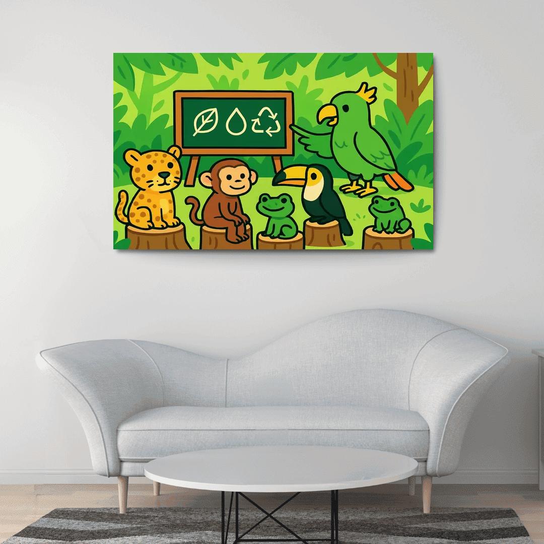 Rainforest Creature Classroom custom paintings frame