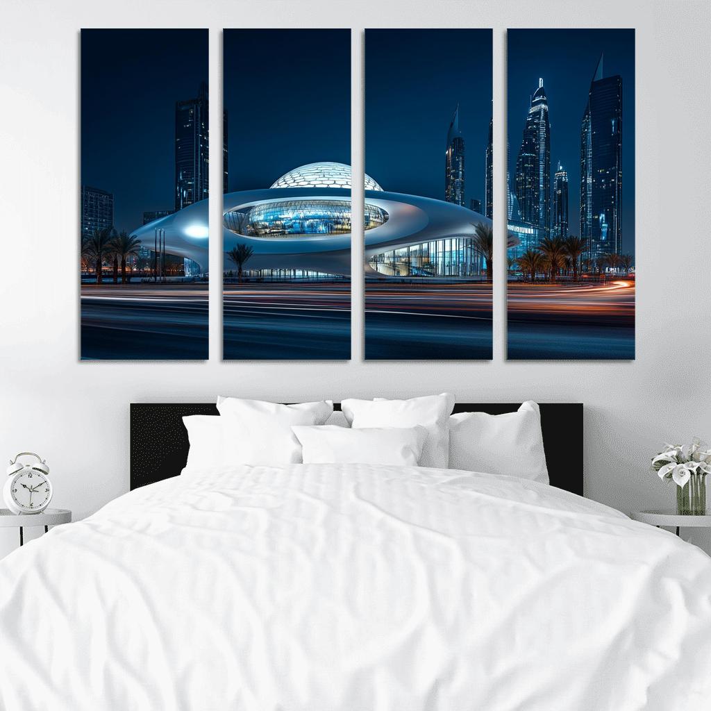 Museum Of The Future Dubai Night Skyline View one-piece frames