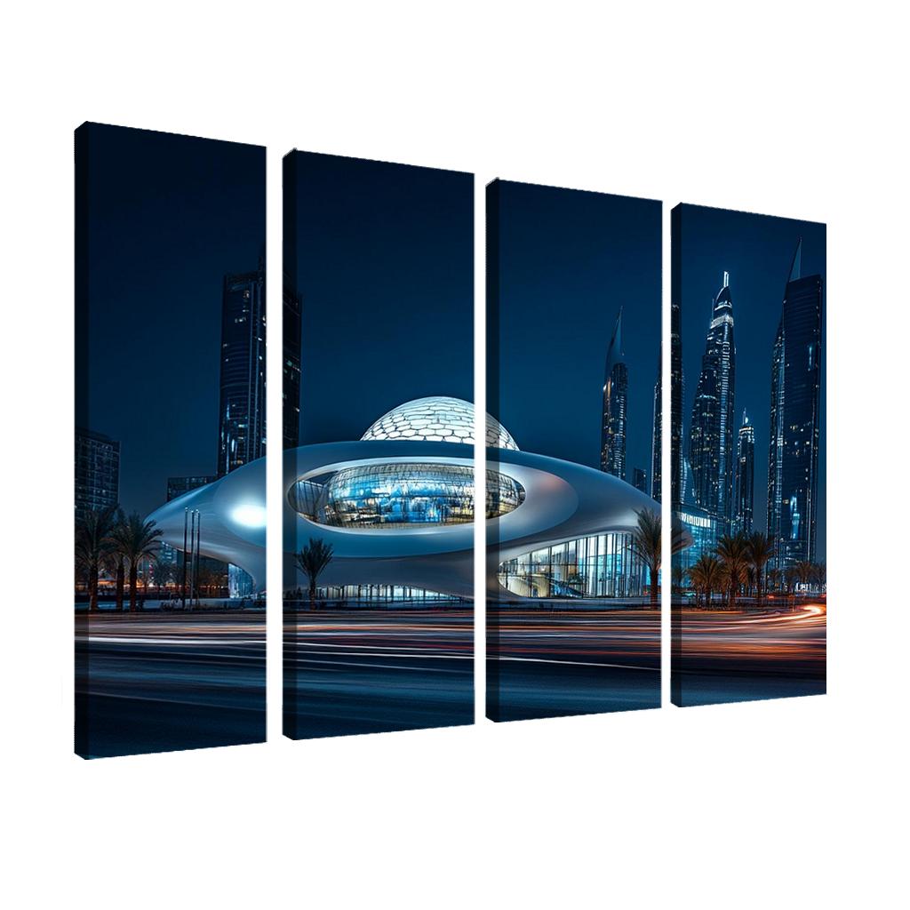 Museum Of The Future Dubai Night Skyline View one-piece frames