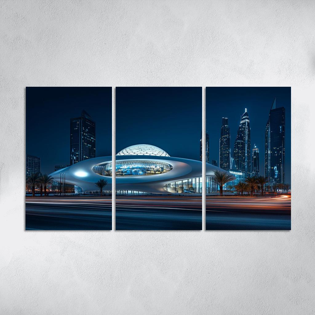 Museum Of The Future Dubai Night Skyline View one-piece frames