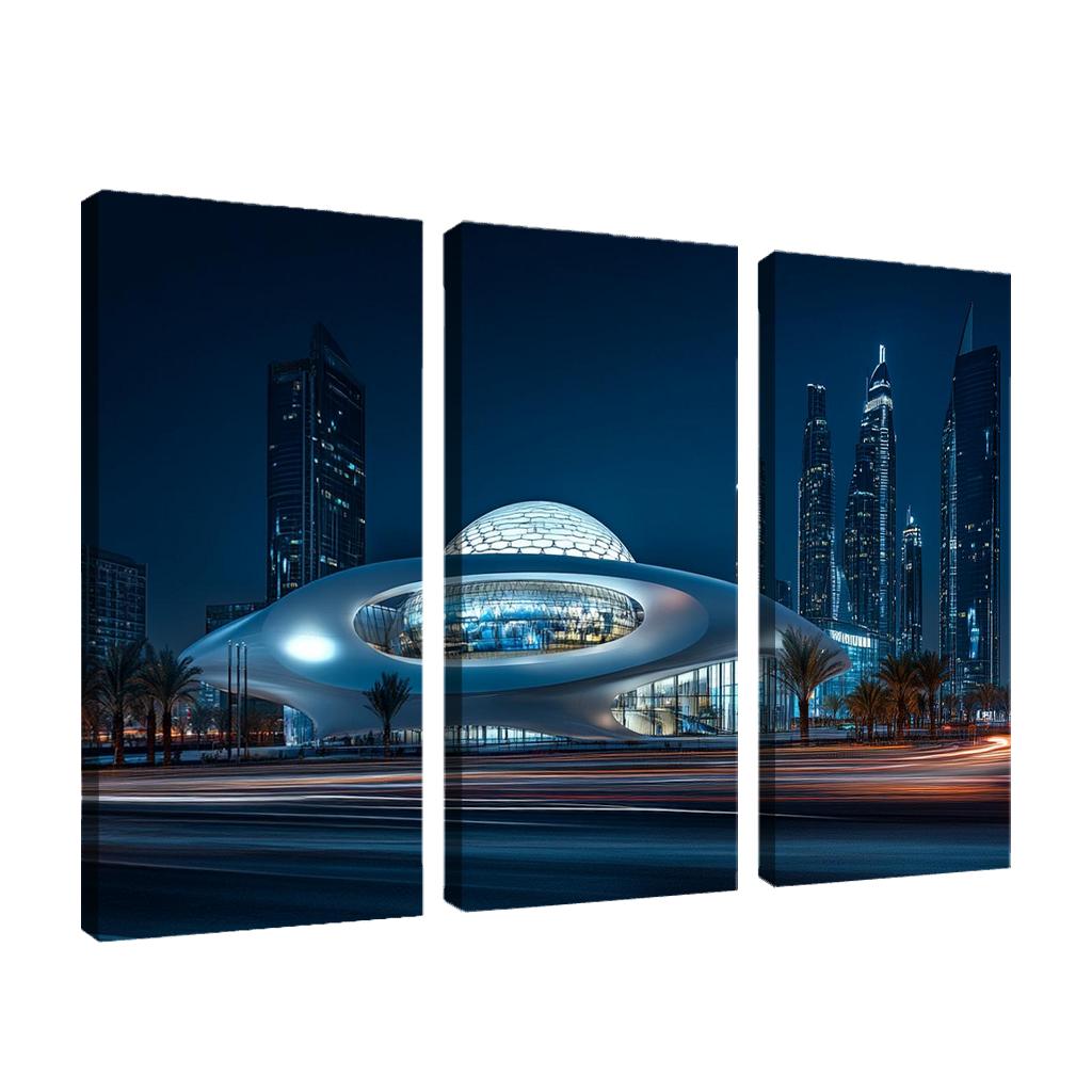 Museum Of The Future Dubai Night Skyline View one-piece frames