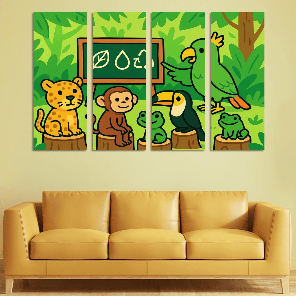 Rainforest Creature Classroom custom paintings frame