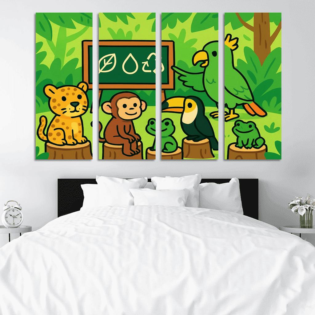 Rainforest Creature Classroom custom paintings frame