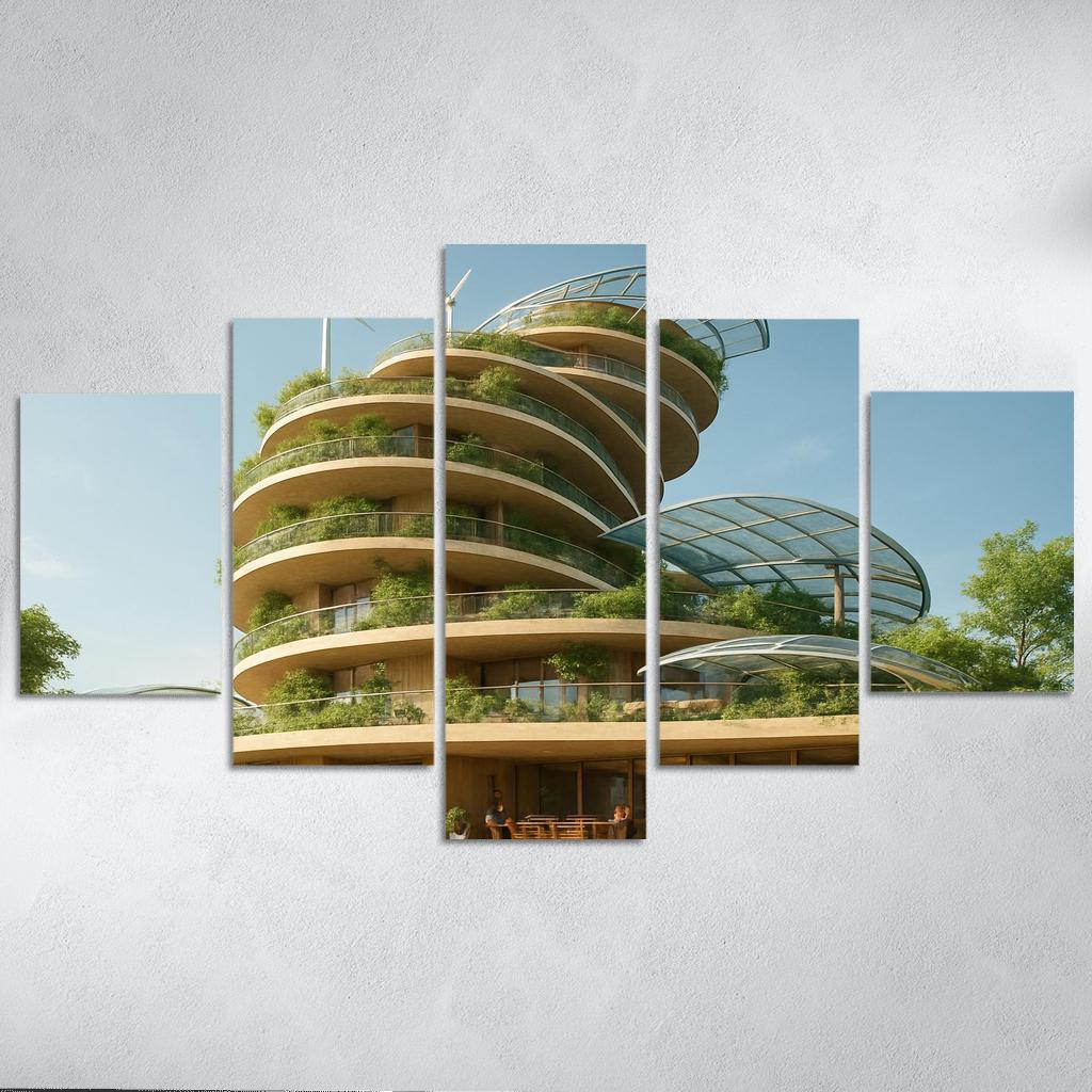 Vertical Commons Spiral Habitat canvas paintings frame