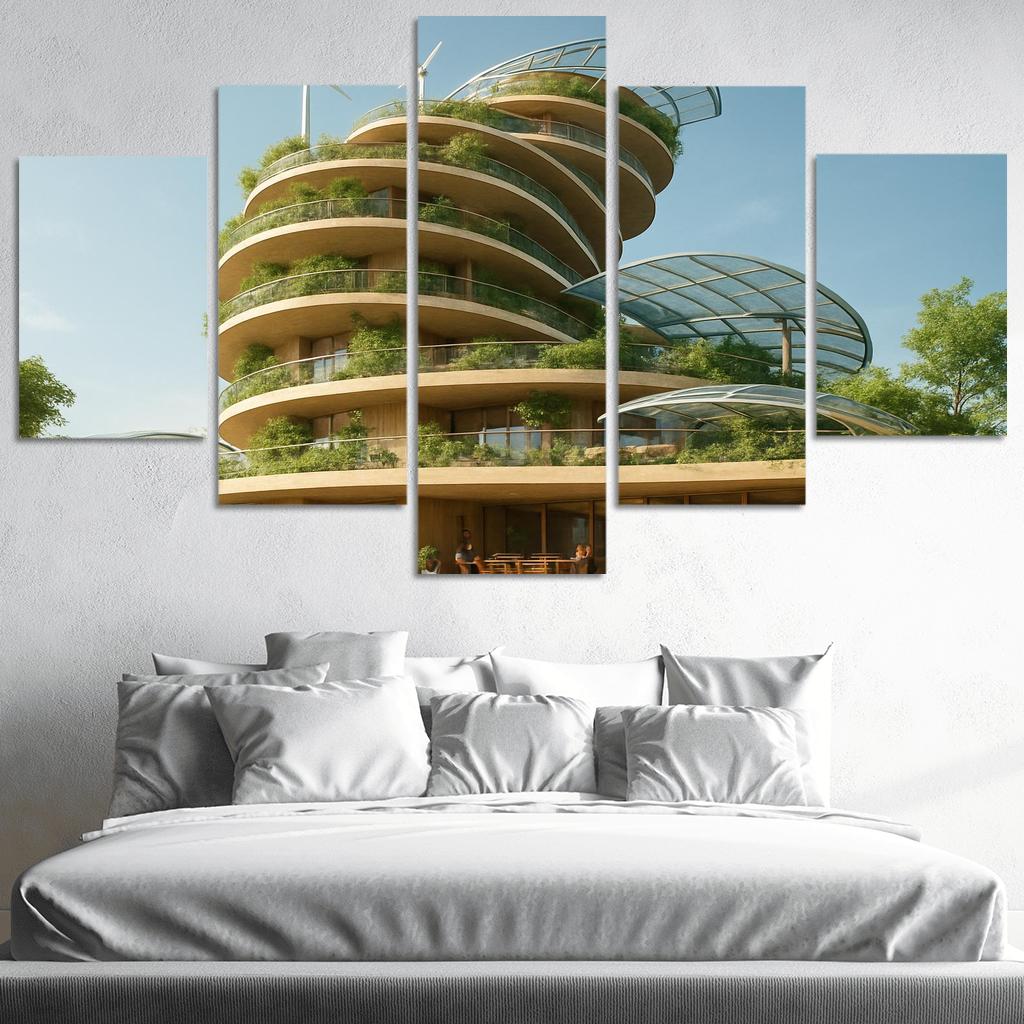 Vertical Commons Spiral Habitat canvas paintings frame