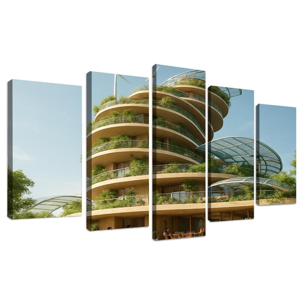 Vertical Commons Spiral Habitat canvas paintings frame