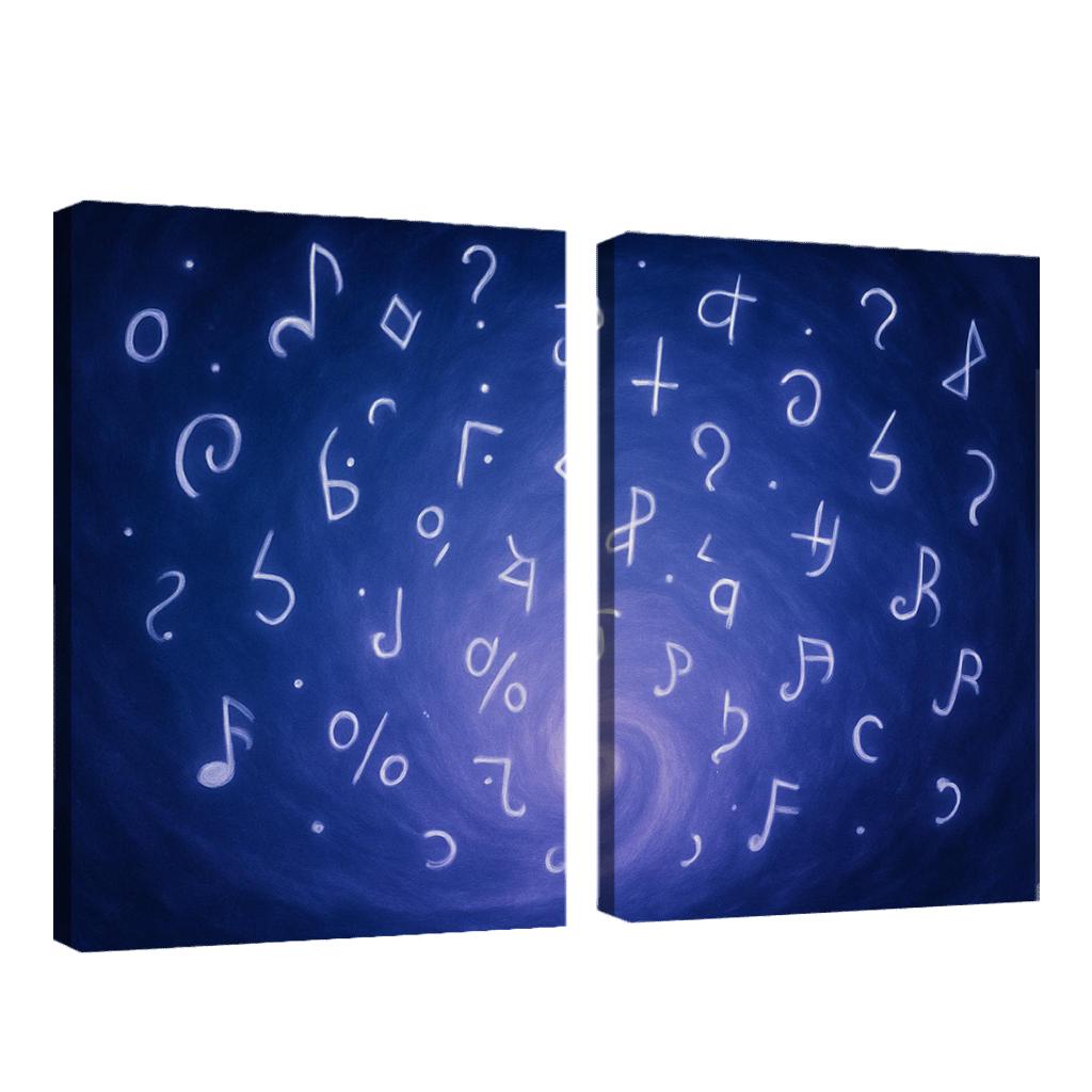 Symphony Of Unspoken Thoughts canvas paintings frame