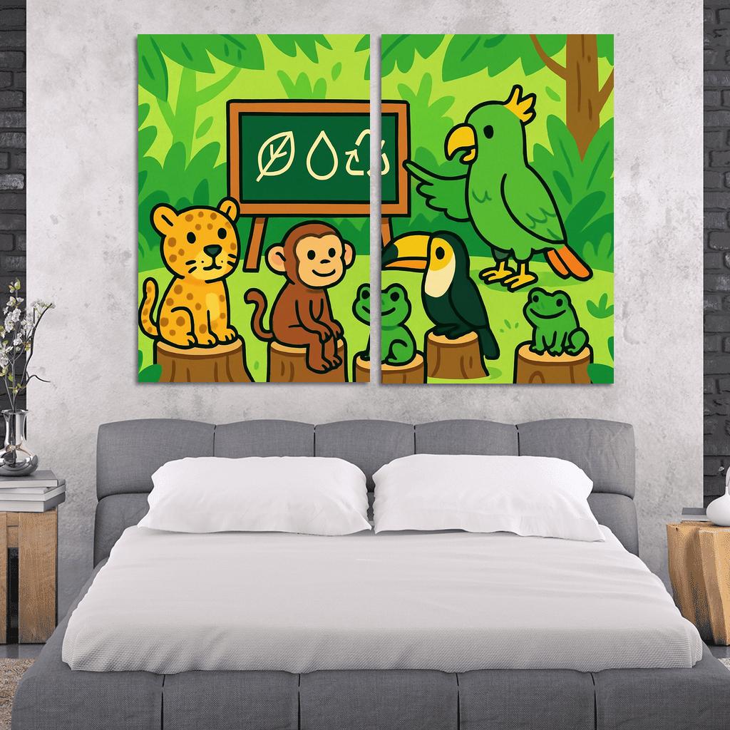 Rainforest Creature Classroom custom paintings frame