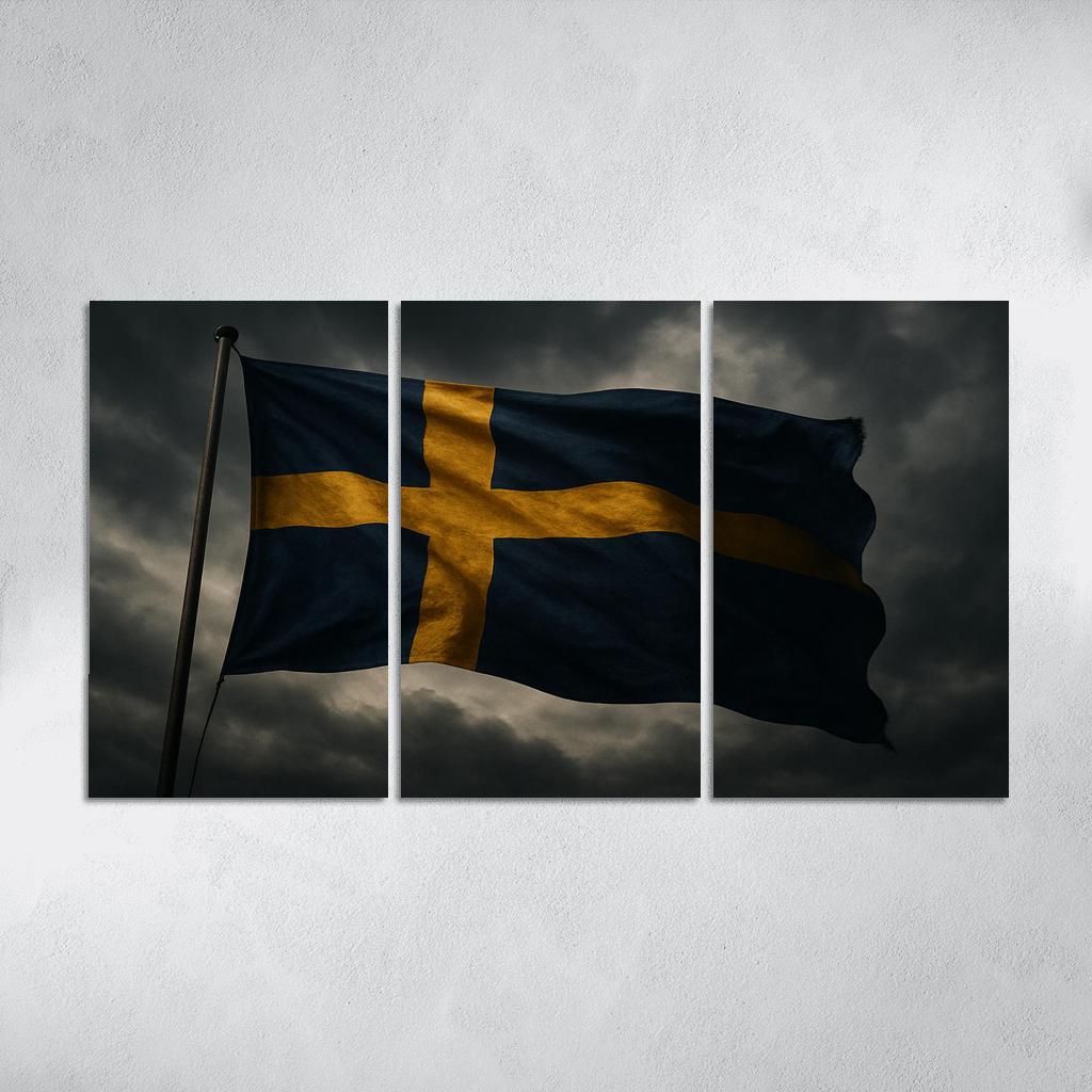 Golden Cross In The Storm Sky custom paintings frame