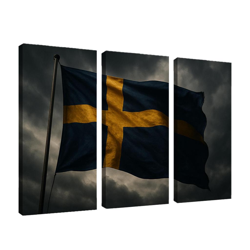 Golden Cross In The Storm Sky custom paintings frame