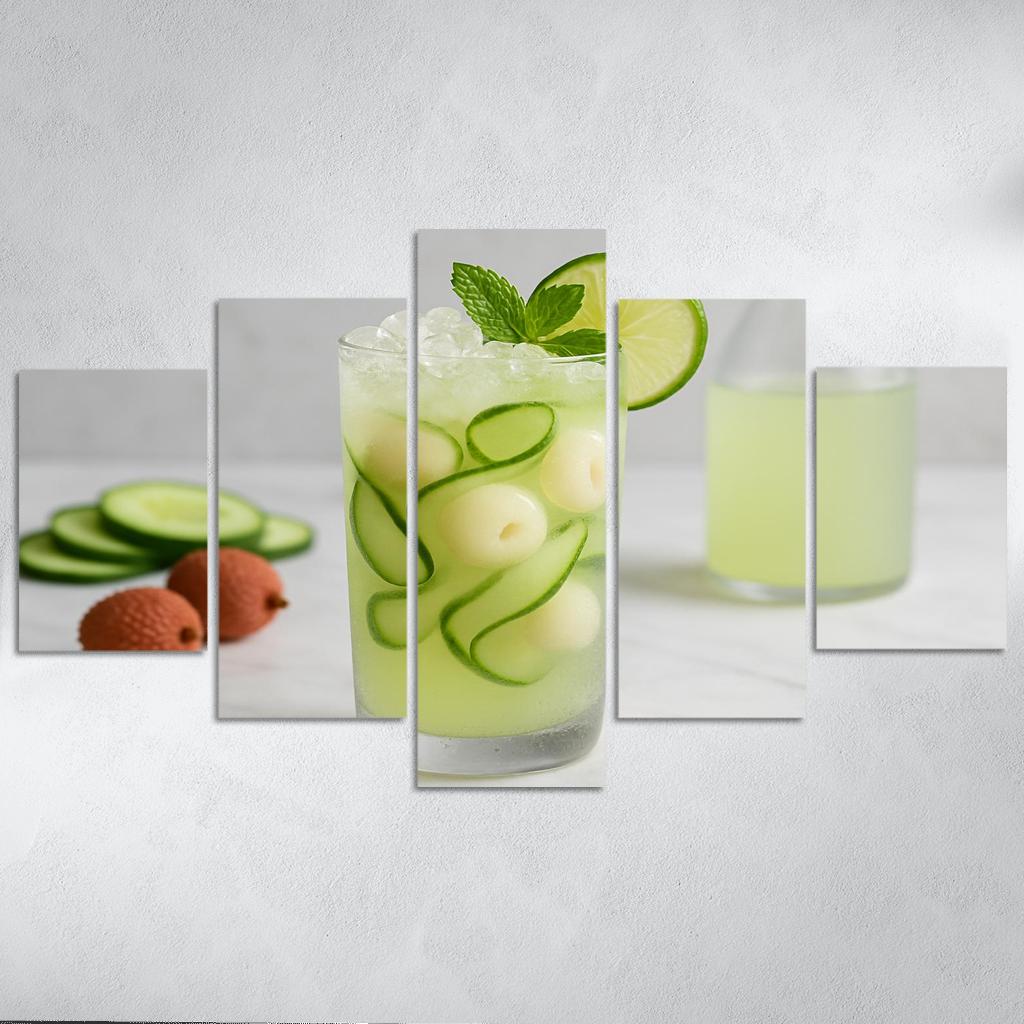 Cucumber Lychee Frosted Tonic abstract paintings frame