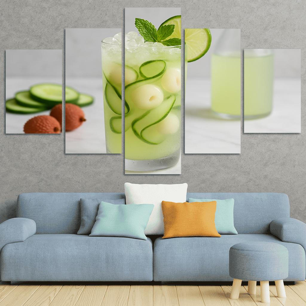 Cucumber Lychee Frosted Tonic abstract paintings frame