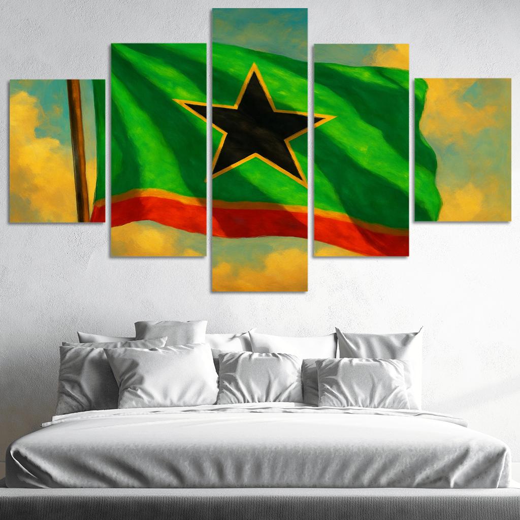 Emerald Banner Of Liberation custom paintings frame