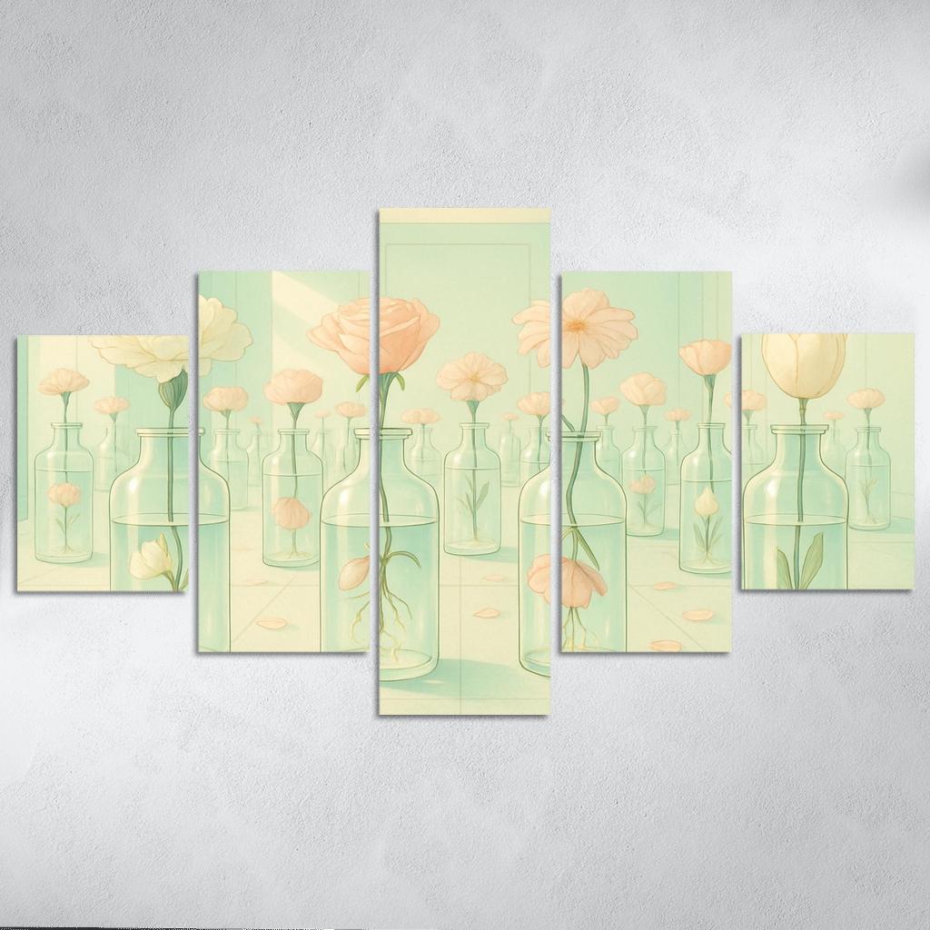 Crystal Herbarium Of Floating Petals premium artwork frames