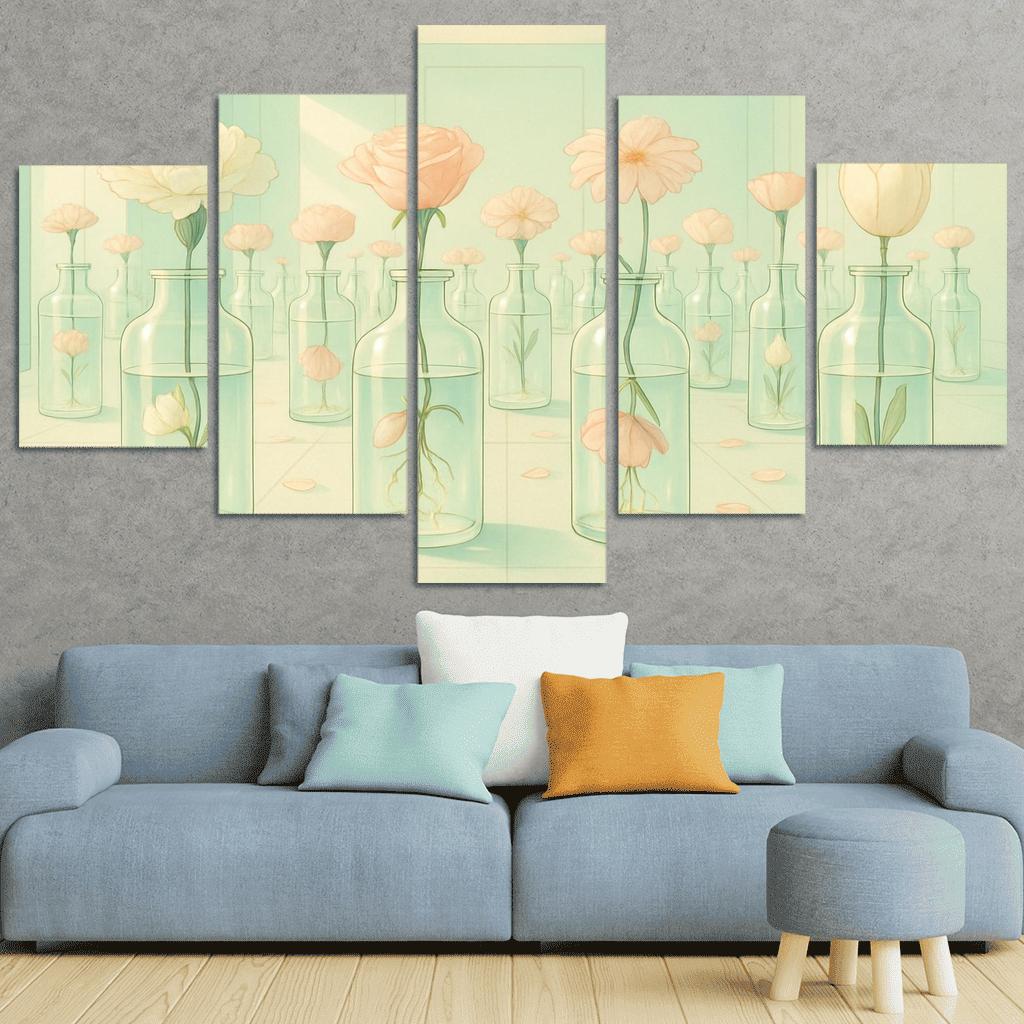 Crystal Herbarium Of Floating Petals premium artwork frames