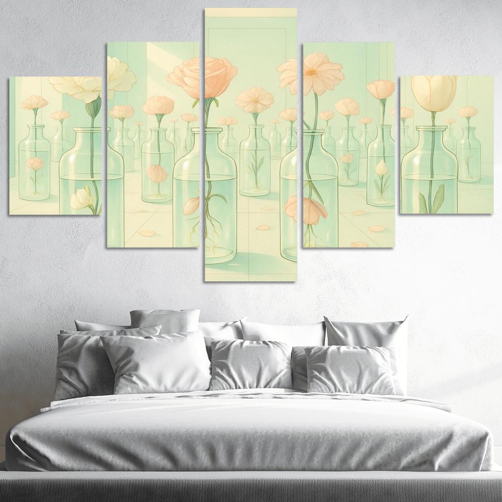 Crystal Herbarium Of Floating Petals premium artwork frames