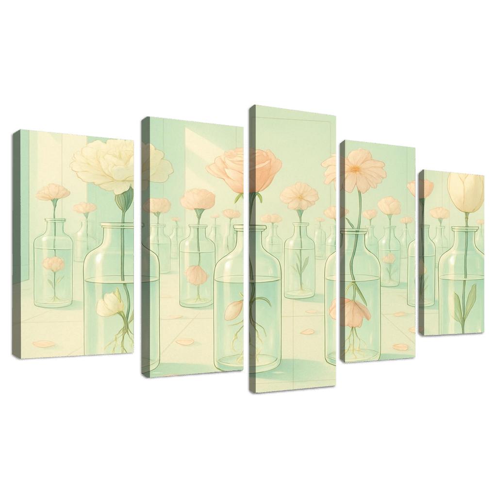 Crystal Herbarium Of Floating Petals premium artwork frames