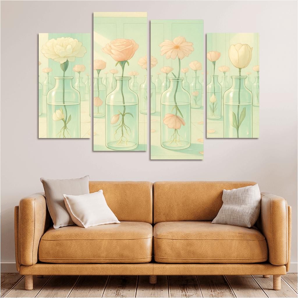 Crystal Herbarium Of Floating Petals premium artwork frames