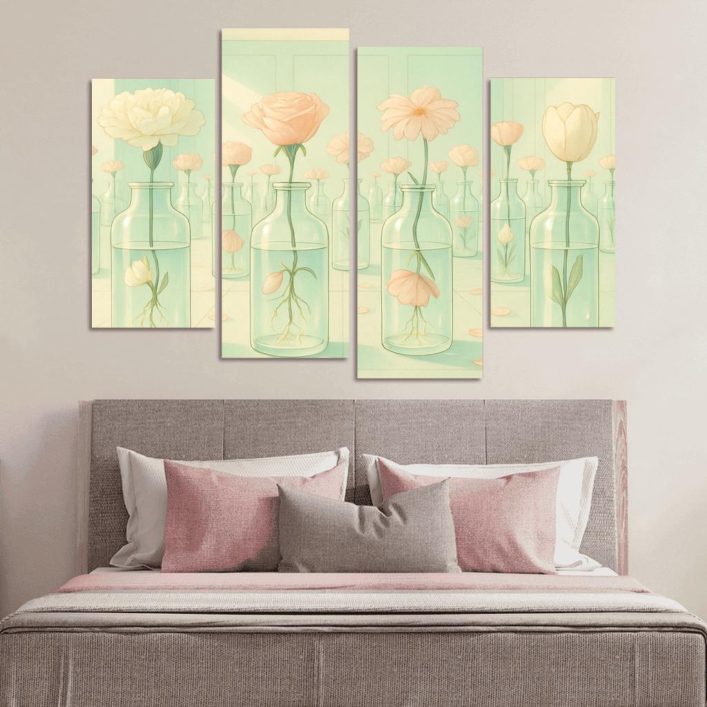 Crystal Herbarium Of Floating Petals premium artwork frames