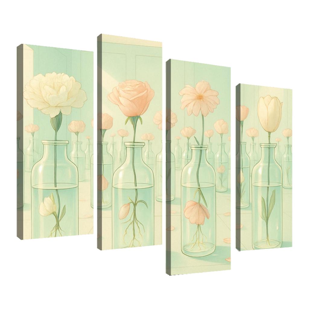 Crystal Herbarium Of Floating Petals premium artwork frames