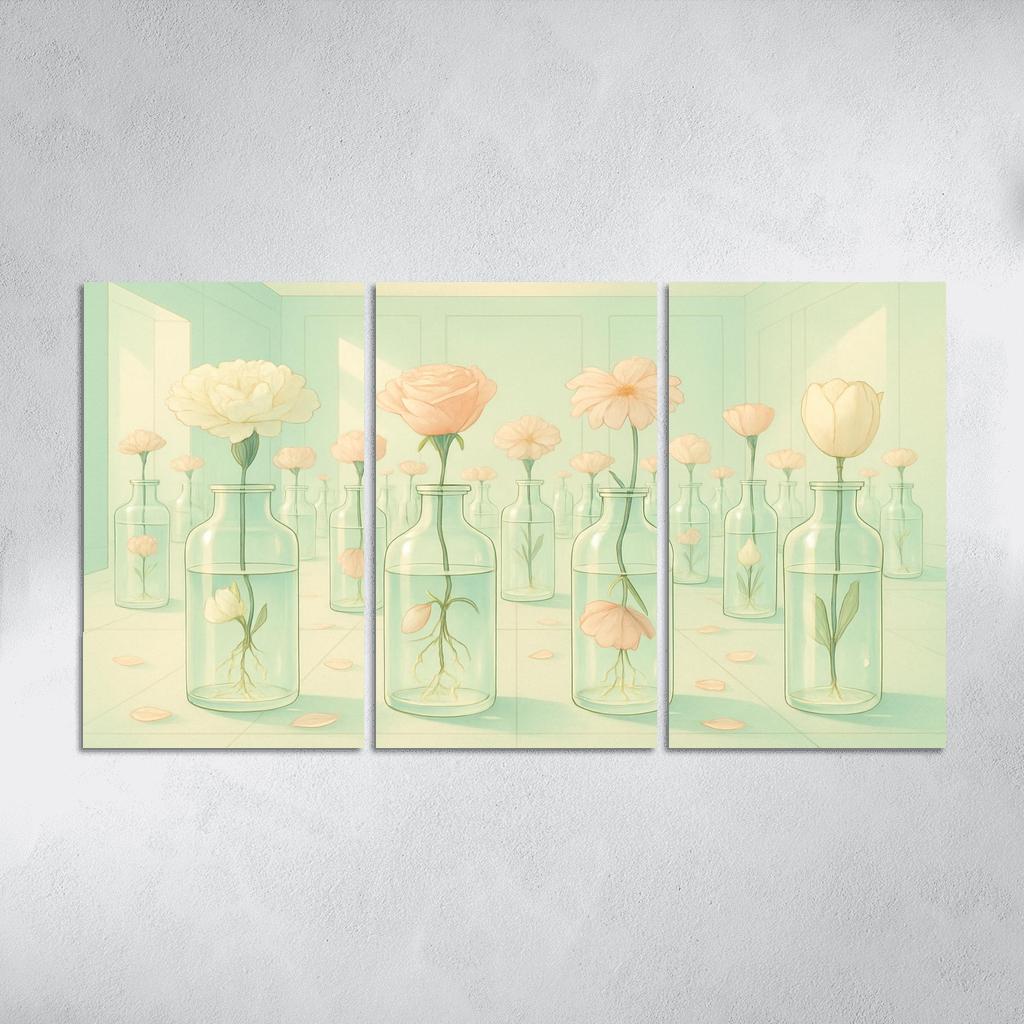 Crystal Herbarium Of Floating Petals premium artwork frames