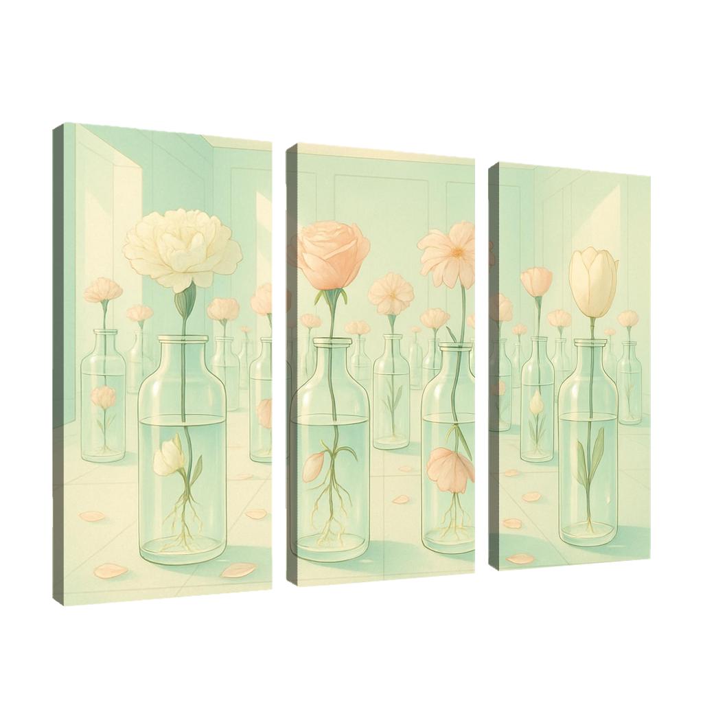 Crystal Herbarium Of Floating Petals premium artwork frames