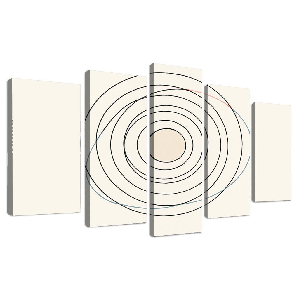 Quiet Orbit Lines abstract paintings frame