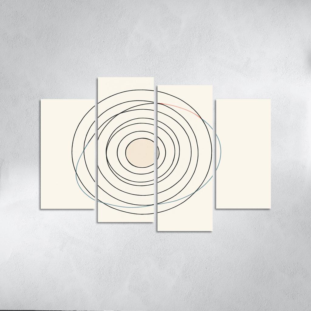 Quiet Orbit Lines abstract paintings frame