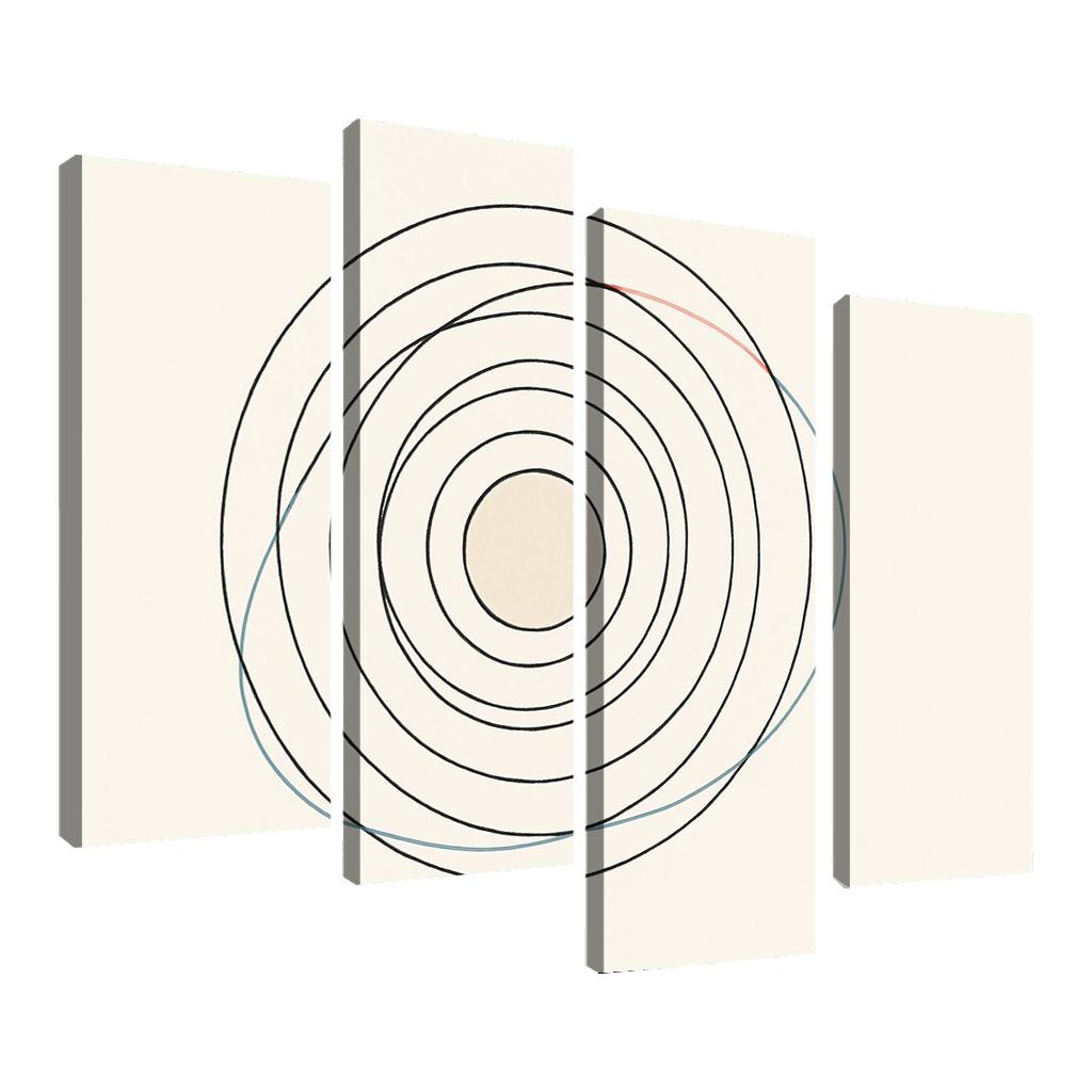 Quiet Orbit Lines abstract paintings frame
