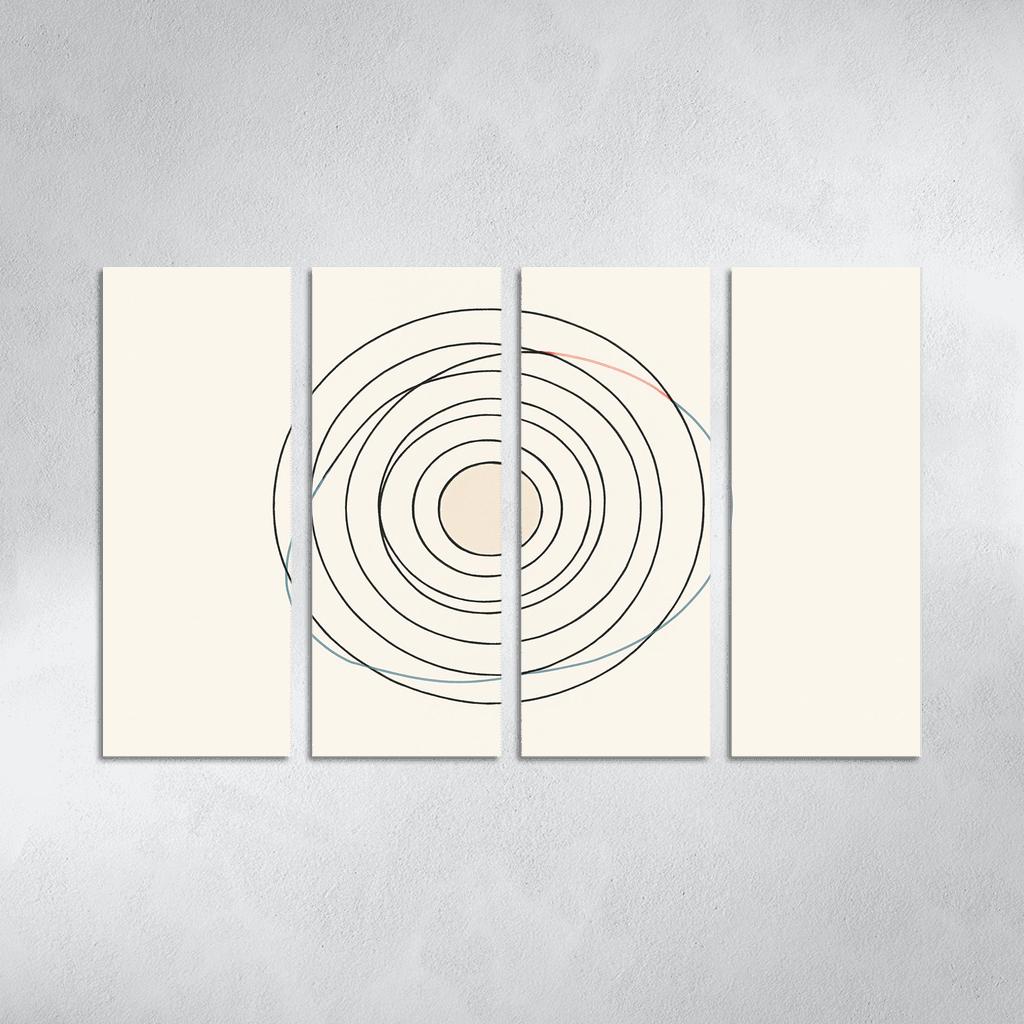 Quiet Orbit Lines abstract paintings frame