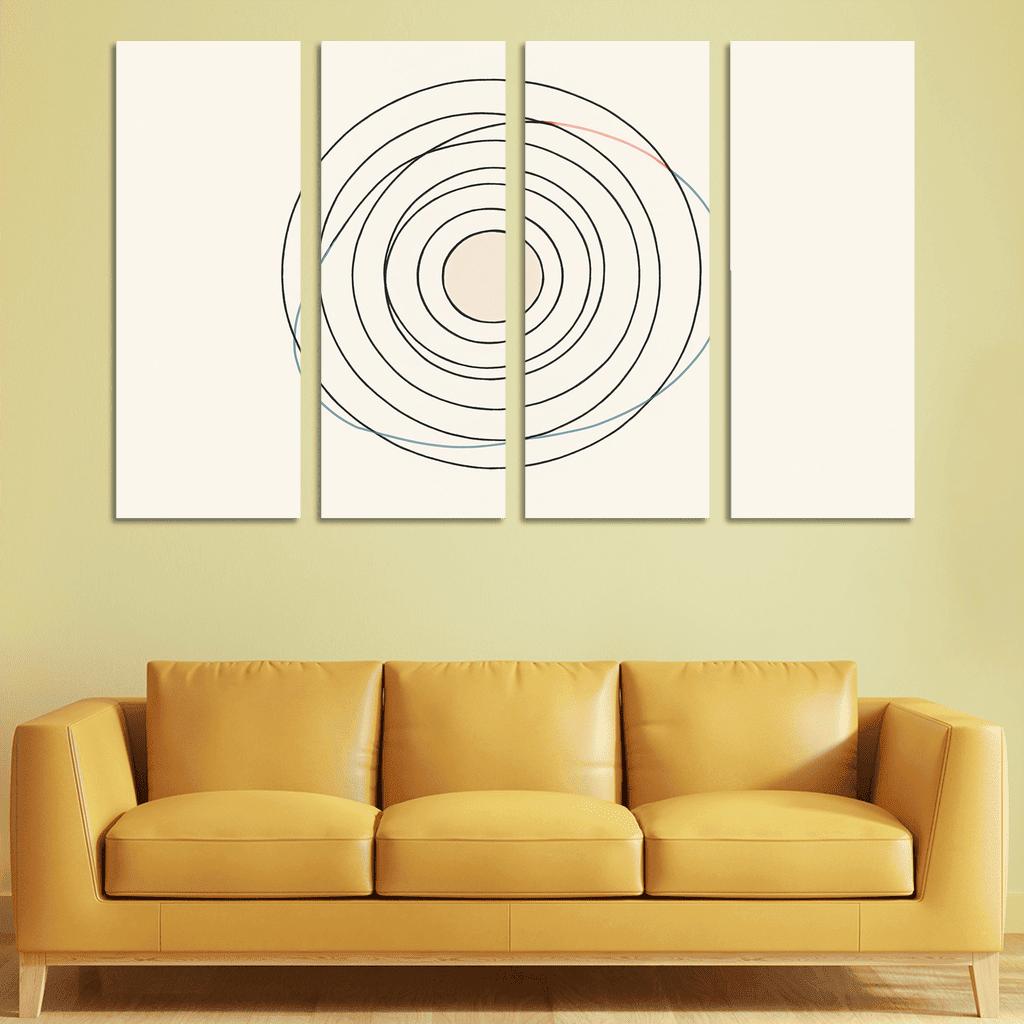 Quiet Orbit Lines abstract paintings frame