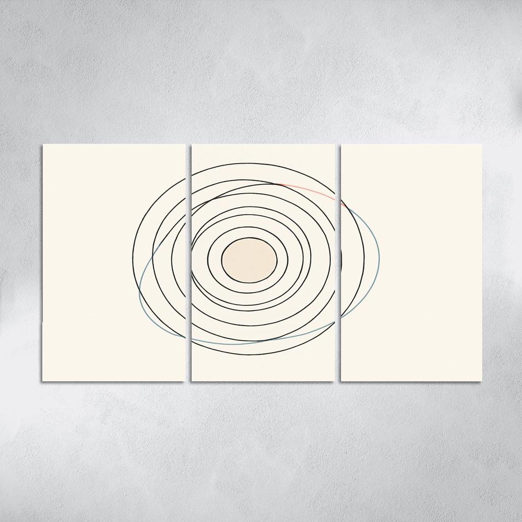Quiet Orbit Lines abstract paintings frame