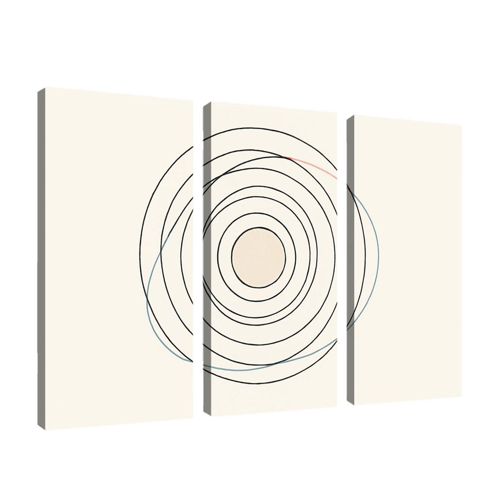 Quiet Orbit Lines abstract paintings frame