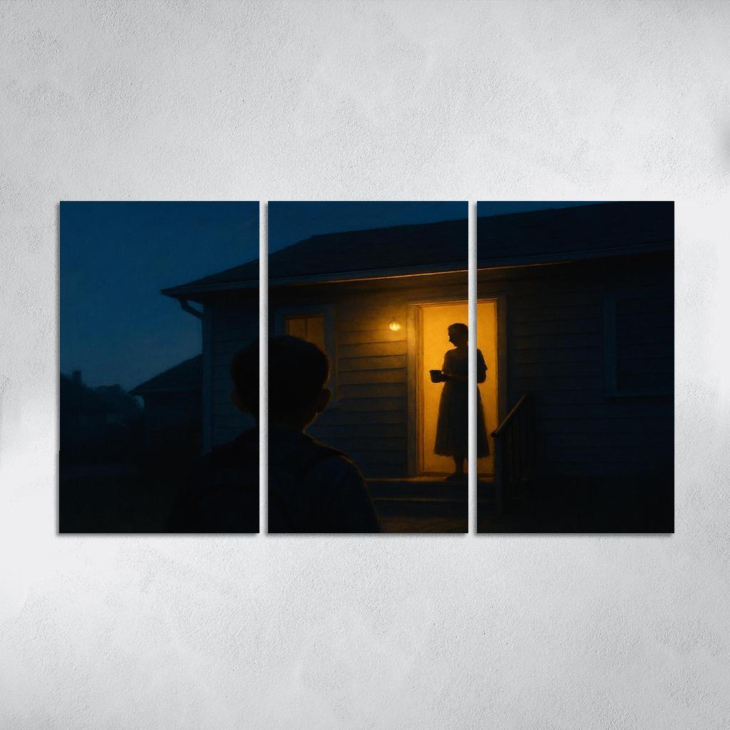 The Porch Light Always Waiting modern paintings frame
